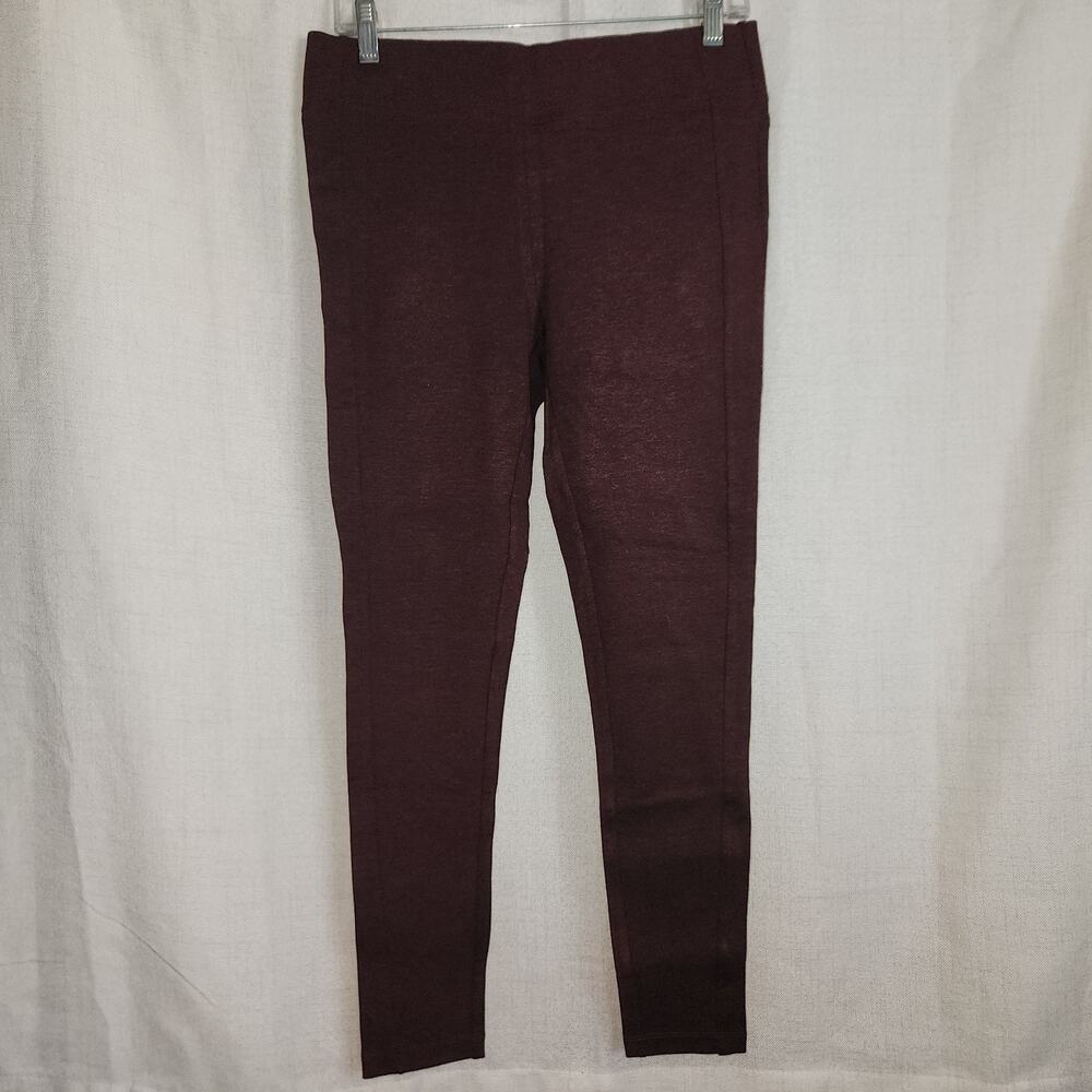 NWT Ann‎ Taylor Loft Maroon /Plum Jeggings Sz M